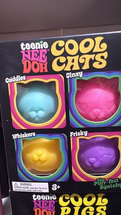 Teenie Nee Doh Cool Cats Squishy Toy Set