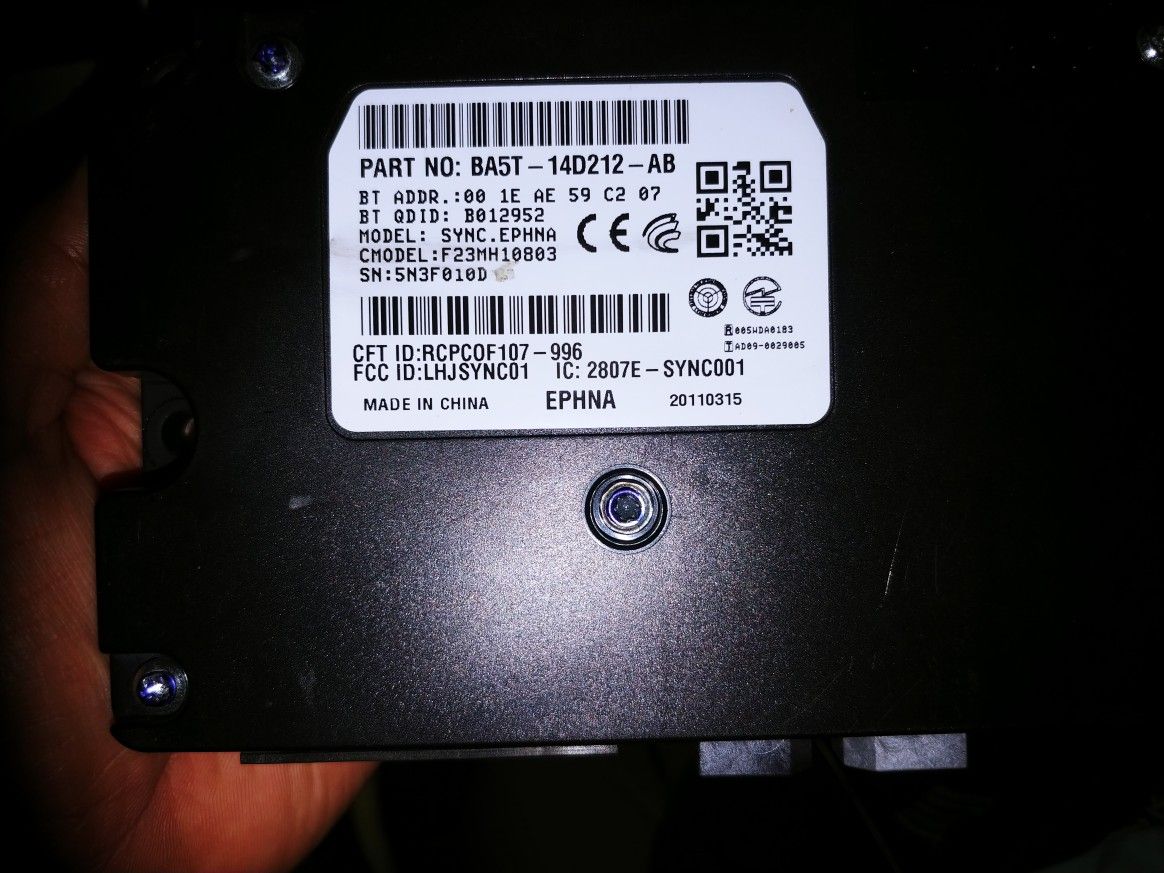 FORD SYNC MODULE Accessory Protocol Interface Module (APIM ) VOICE RECOGNITION BLUETOOTH MODULE BA5T-14D212-AB