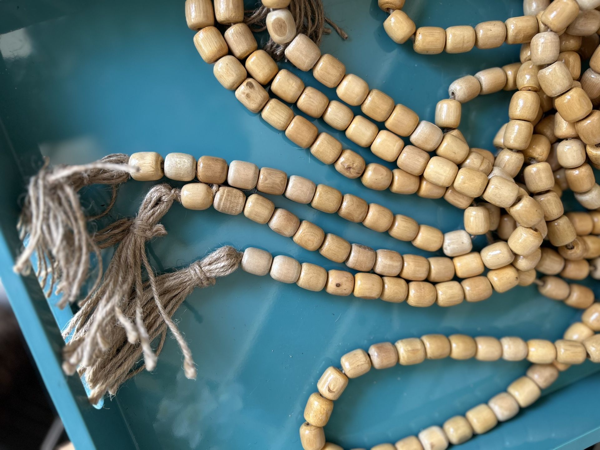 17 Mm Natural Macramé Beads