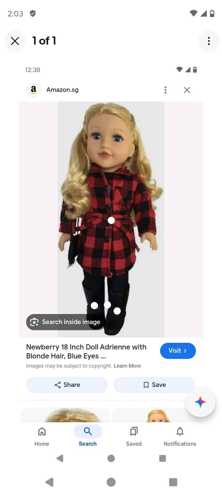 Brand New Newberry Doll 18 Inch Adrienne 