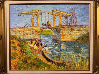 Hand Painting Landscape gold framed Vincent Van Gogh hand painted Picasso Monet