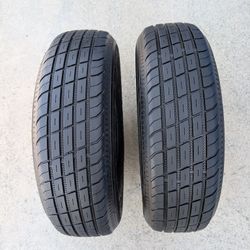 ST 205/75/15 PAIR OF TRAILER TIRES USED 