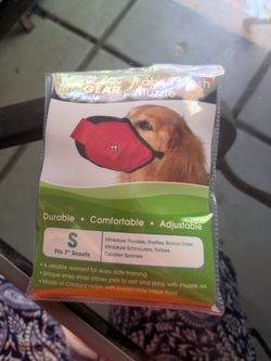 Guardian gear, fabric mesh muzzle, size small red