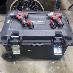 Milwaukee drill and craftsman box