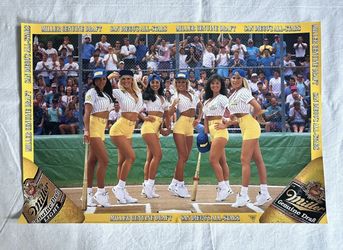 San Diego Padres Baseball Cheerleaders Miller Beer Poster