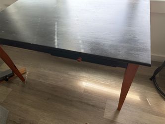 Wood Dining Table with Drawer handmade