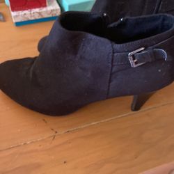 High Heel Black, Low-Cut Boots