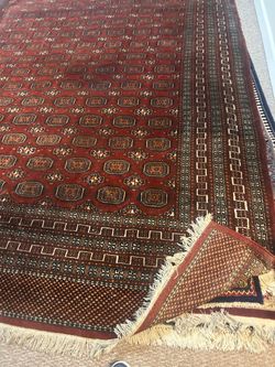 9x12 feet vintage handmade Bokhara rug