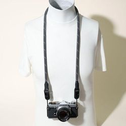 Camera Strap Neck Peak Design Anchors Quick Release Black Silver Rope 42"