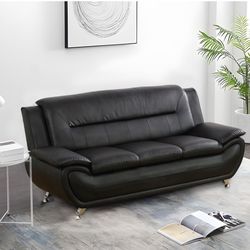 Faux Leather Sofa Couch Set, Living Room Sofa