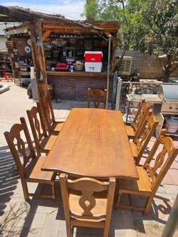 Solid wood (not particle board) 8 seat dining table