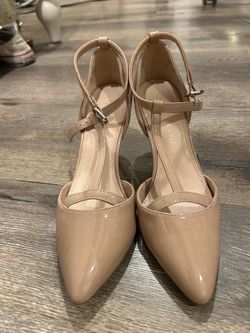 Nude T Strap Heels