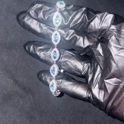 Diamond Evil Eye Tennnis Bracelet 