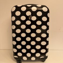 Black and White Polka Dot Suitcase