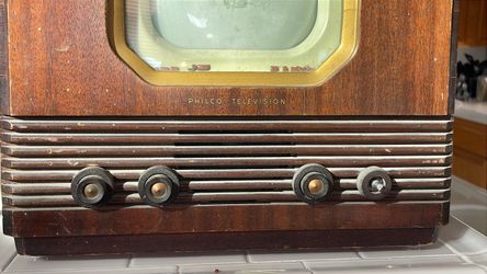 Vintage Philco Television Wooden Cabinet TV