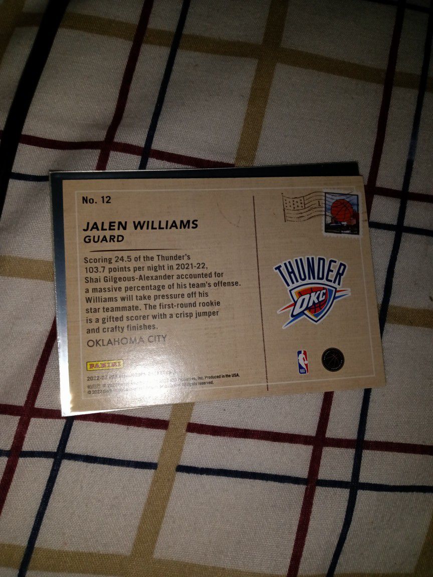 JALEN WILLIAMS rookie card