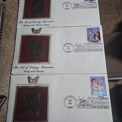 22 Karot First Date Of Issue Disney Envelopes