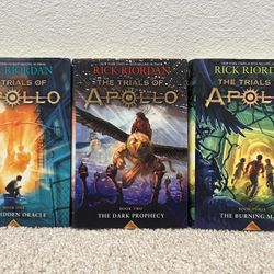 The Trials Of Apollo By Rick Riordan, Hard Cover Books 1-3