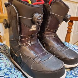 Nike Zoom Force 1 ZF1 Black WITH BOA Snowboard Boots Size US 6.5.