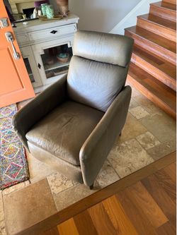 West Elm Leather Recliner