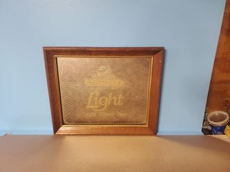 SCHLITZ LIGHT Natural Pilsner Beer Mirror Sign 15 X 13 