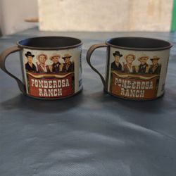 Ponderosa Ranch Tin Cups (2) 
