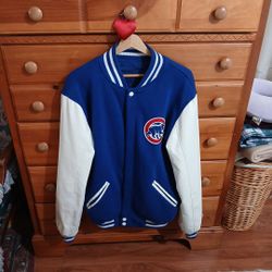 Brand New Cubbs Jacket ,Leather Sleeves (REVERSABLE JACKET)Never Worn