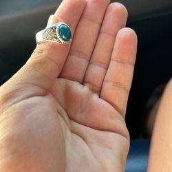 Rare Green Turquoise Ring