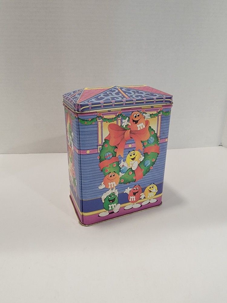 1995 M&M Christmas Tin Limited Edition Christmas Eve At The Bed & Breakfast M&Ms