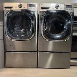 LG WASHER AND GAS DRYER 