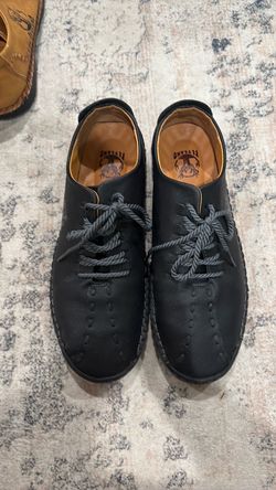 Black leather shoes size 11