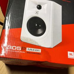 JBL 305P MkII White Studio Monitor – Like New