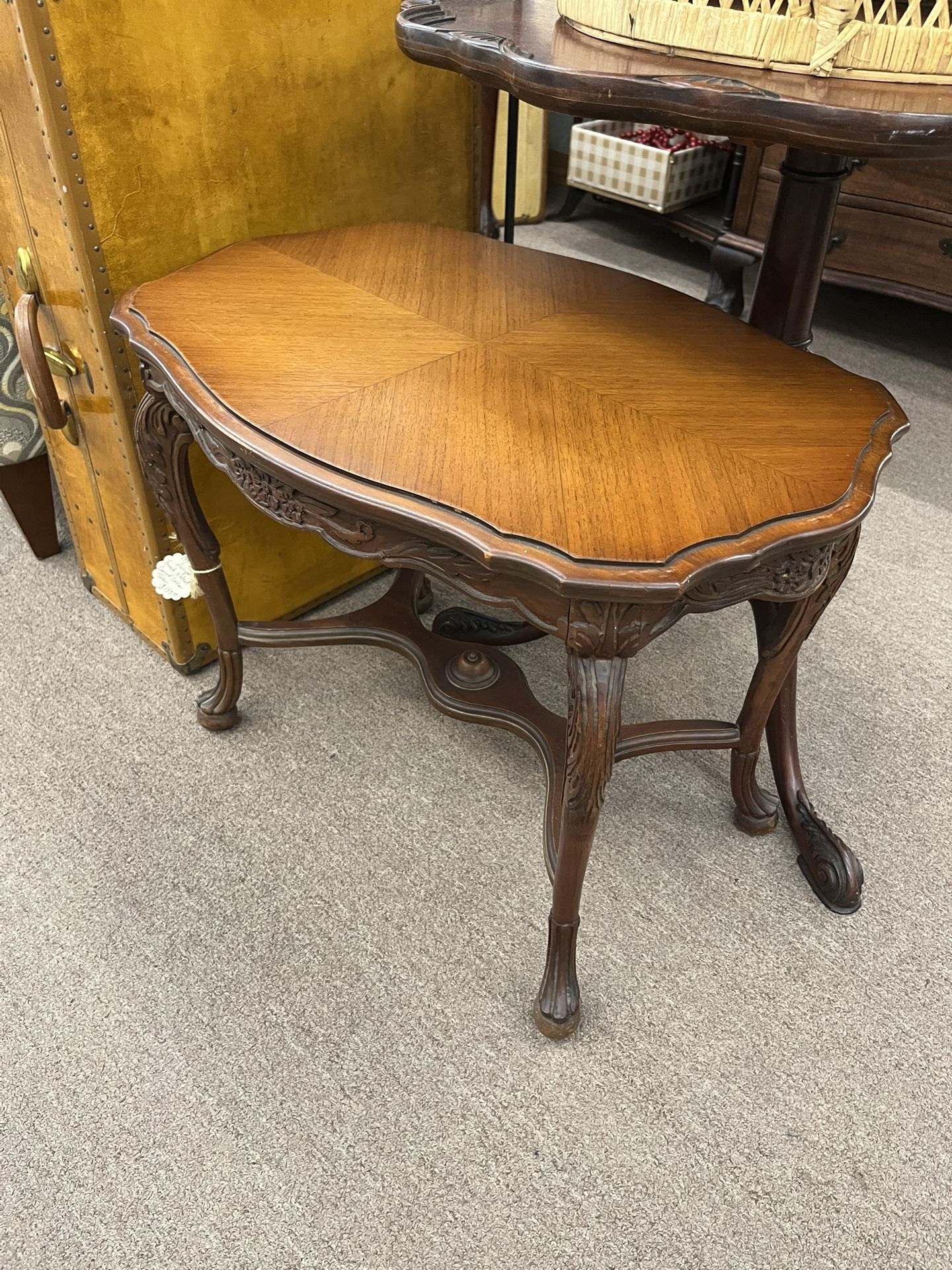 Antique French Walnut Coffee Side Table