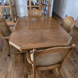 Oak Dinette Set and Chairs