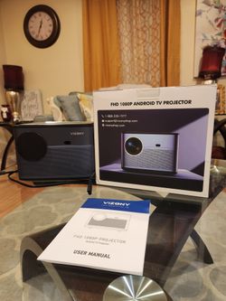 Vizony Q8 FHD 1080p Android TV Smart Projector w/ 120in Screen