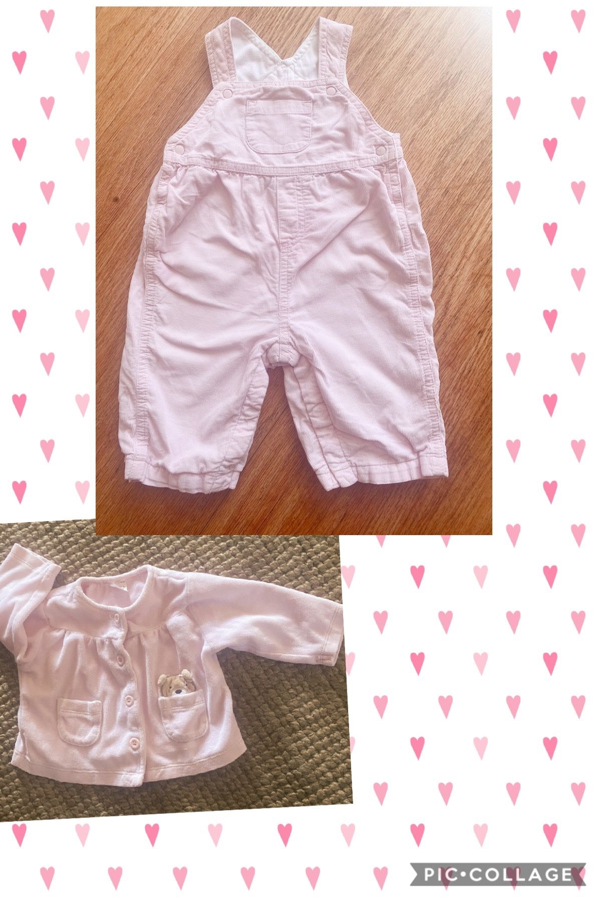 3-6 M 6M Baby Girls Lined Soft, Corduroy, Overalls, Adjustable Straps & Velour Pocket Jacket Warm, Sweet