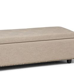 Hamilton 48 inch Wide Rectangle Lift Top Storage Ottoman