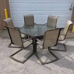 Hexagon Table W/ 6 Chairs 