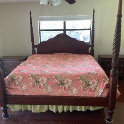 Ethan Allen King Bed With Nightstands