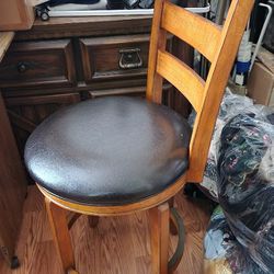 Swivel Bar Chair Solid Oak