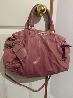 Miu Miu Bow bag purse pink crossbody prada