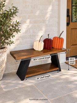 Handmade Solid Pine Porch Bench – Made to Order