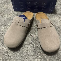 New w/Box Birkenstock Boston Soft Footbed Suede Leather Classic Clog Shoes
