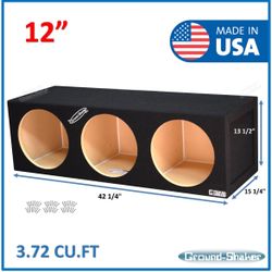 12” Triple sealed Sub Box Subwoofer Enclosure Car Audio Caja Para Bocina 12” ground shaker