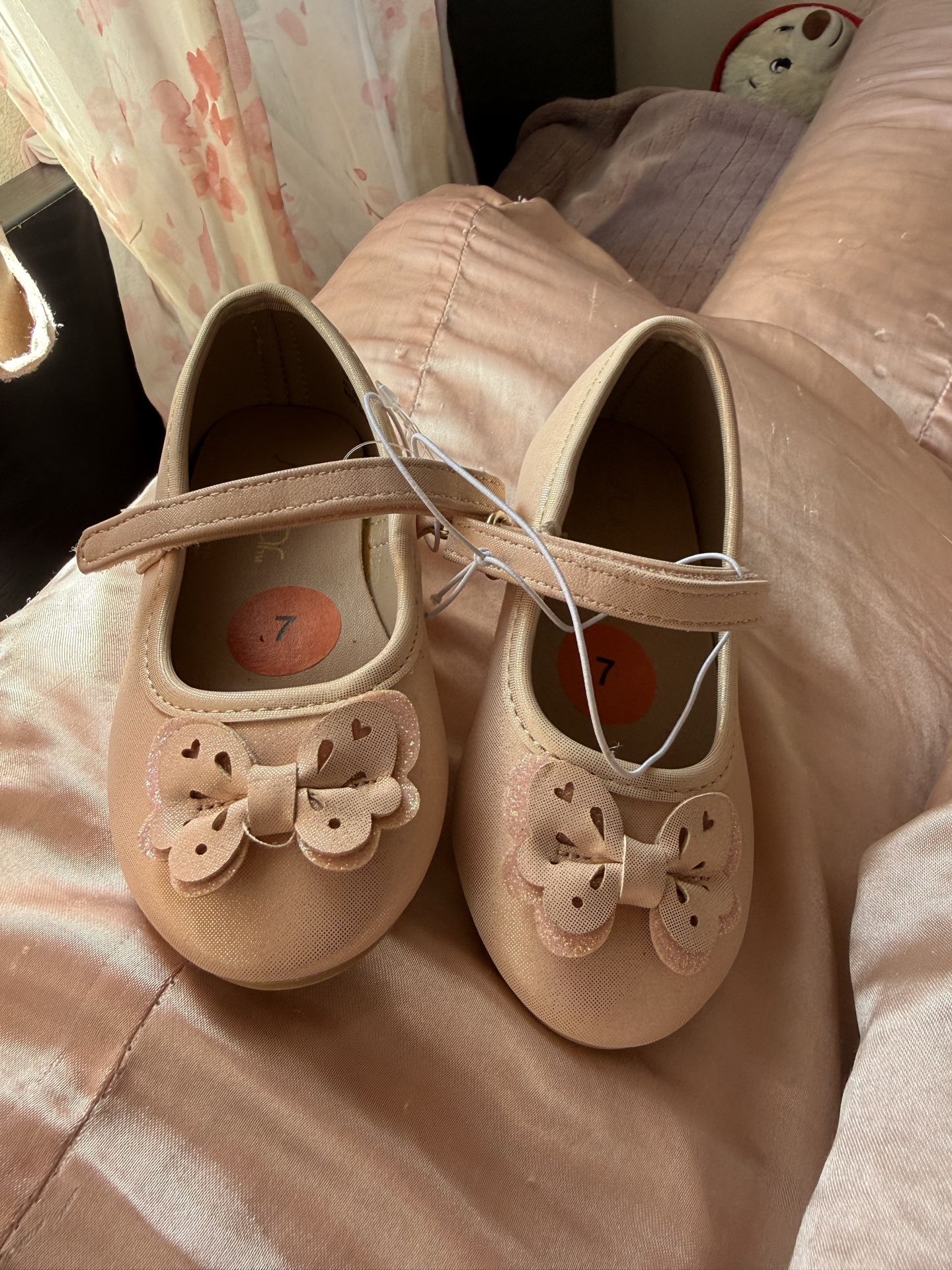 Toddler girl pink flats