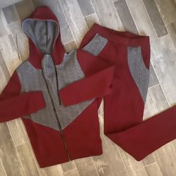 Vintage Stanzino Women’s Size Large 2 Piece Burgundy Track Suit