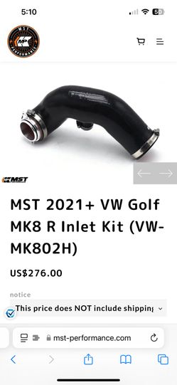 VW Golf 2021 And Up Cold Air Intake MST Performance Air Boot