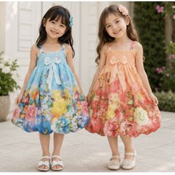 Brand New Girls’ Chiffon Dress with Straps – $10 (Firm Price)