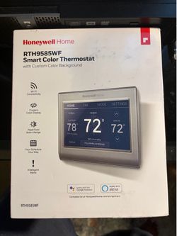 Honeywell Home Silver Smart Compatible Thermostat with Wi-Fi Compatibility