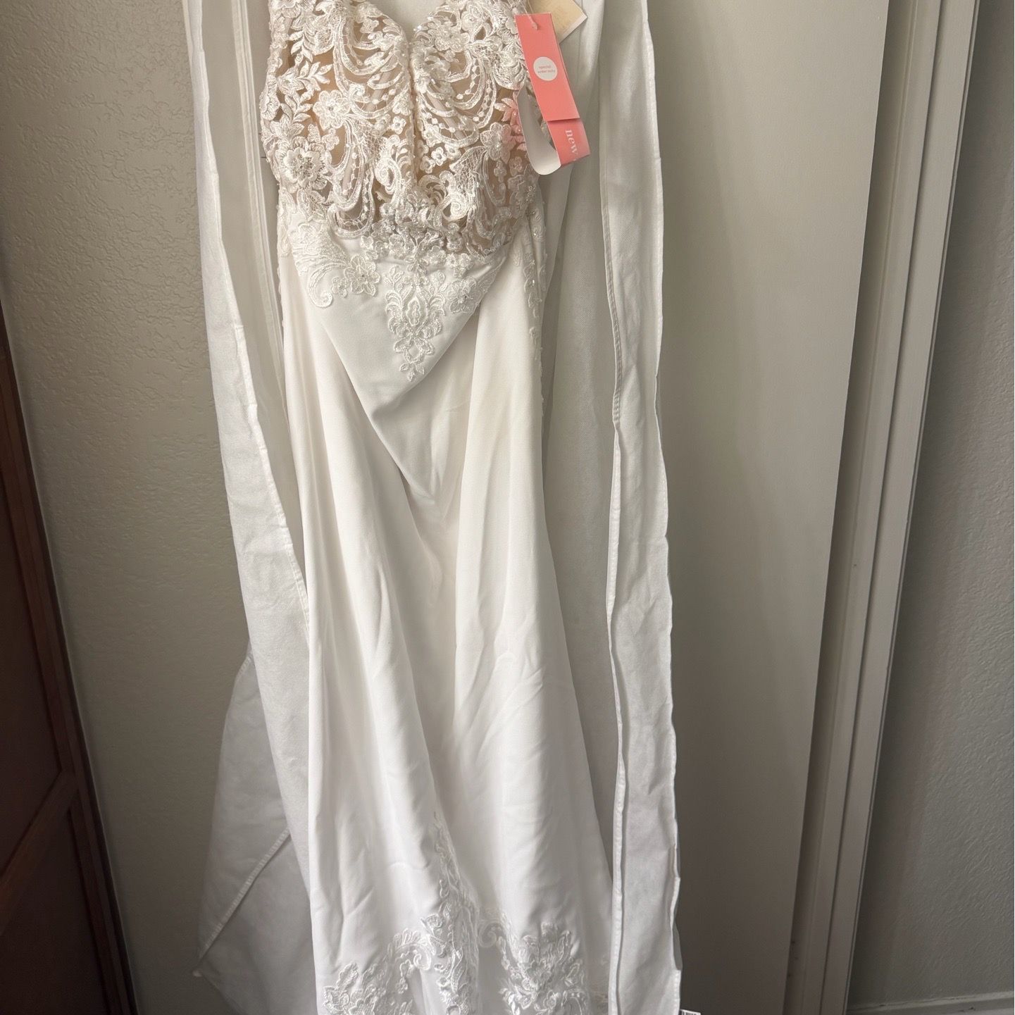 formal dresses with beading Primavera Couture 4523 Beaded Slit Prom Long Dress ženski predpasnik The embellished skirt swirls Cupshe Cream Petal Beige Size:XSS